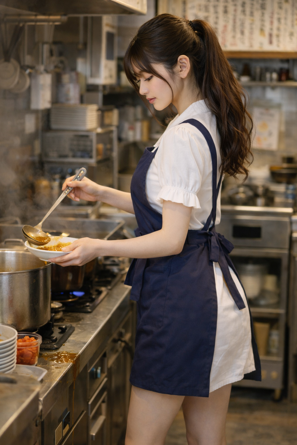 コスプレで人気のキャラをAIが完全再現！場違いに可愛い定食屋店員の魅力に迫る