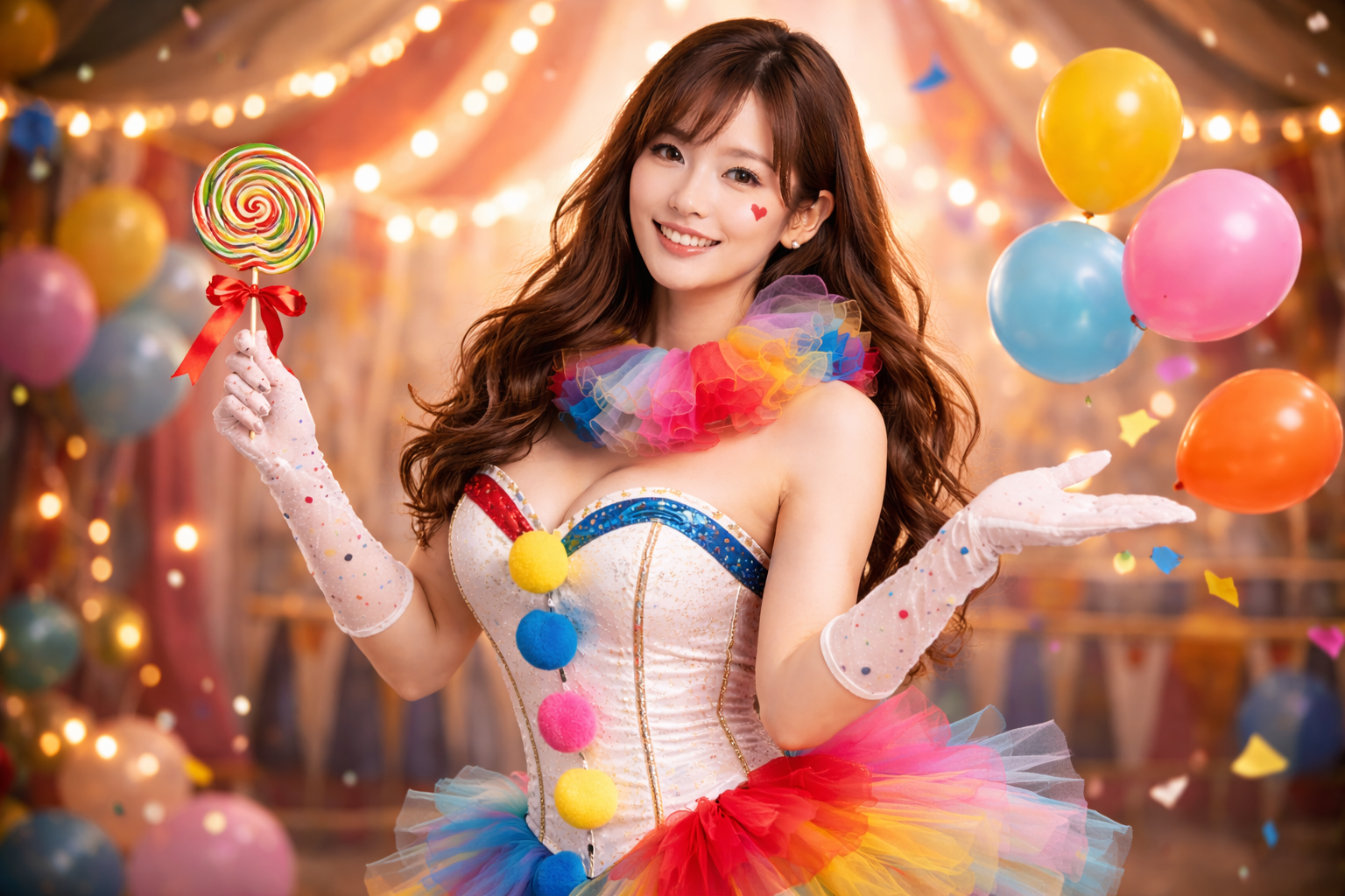 男ウケ抜群の制服コスプレはAI美女が最強？美人道化師の暖かい雰囲気を楽しむ写真集レビュー